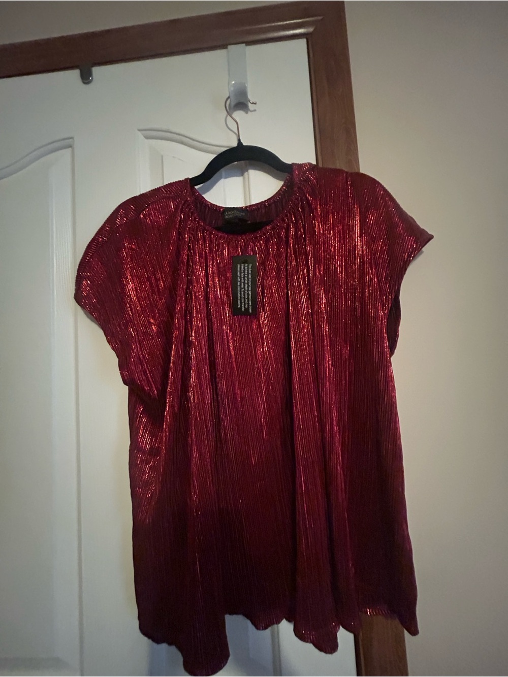 Carla Rockmore Collection Metallic Pleat Foil Top